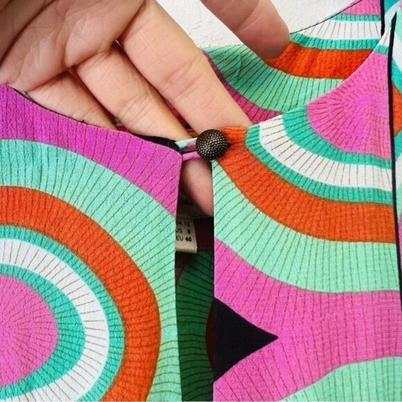 Anthropologie Multicolor Geometric Dress - Picture 9 of 16